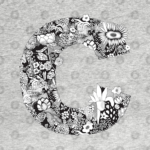 Floral C Letter by HayleyLaurenDesign